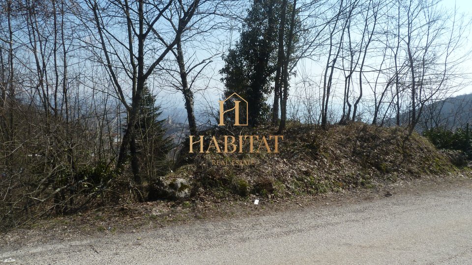 Rukavac, građevinsko zemljište, 1100m2, panoramski pogled na Kvarner